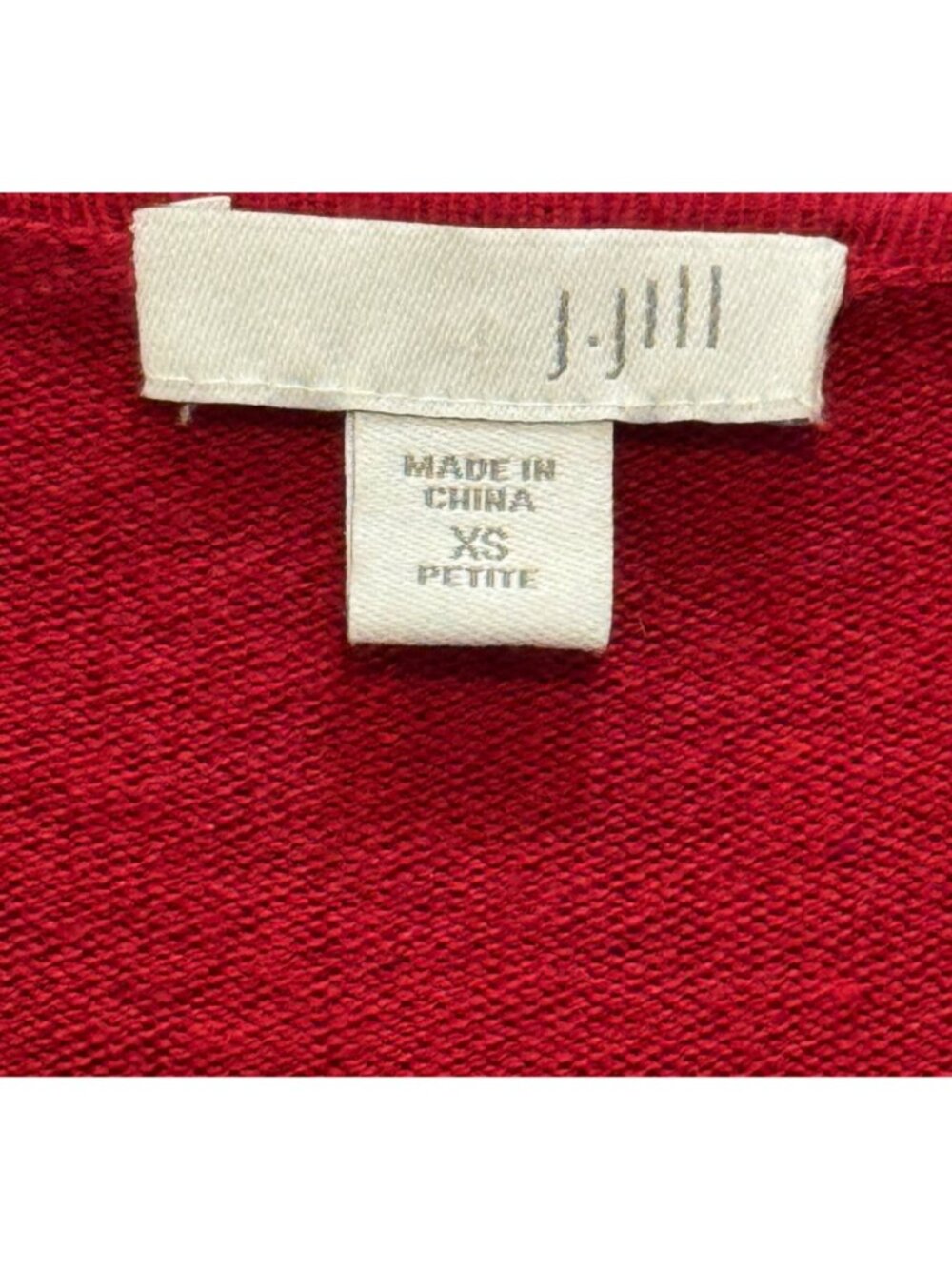 J. Jill Red Knit Tunic Sweater Cotton Blend XS Pullover Cozy Holiday - Picture 4 of 13